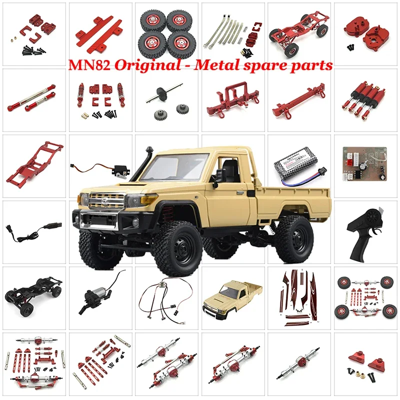 MN78 MN82 Metal Front and Rear Axle with 3mm To 4mm Shaft Sleeve 1/12 RC Car Upgrade Parts Accessories Car Accessories MN MODEL