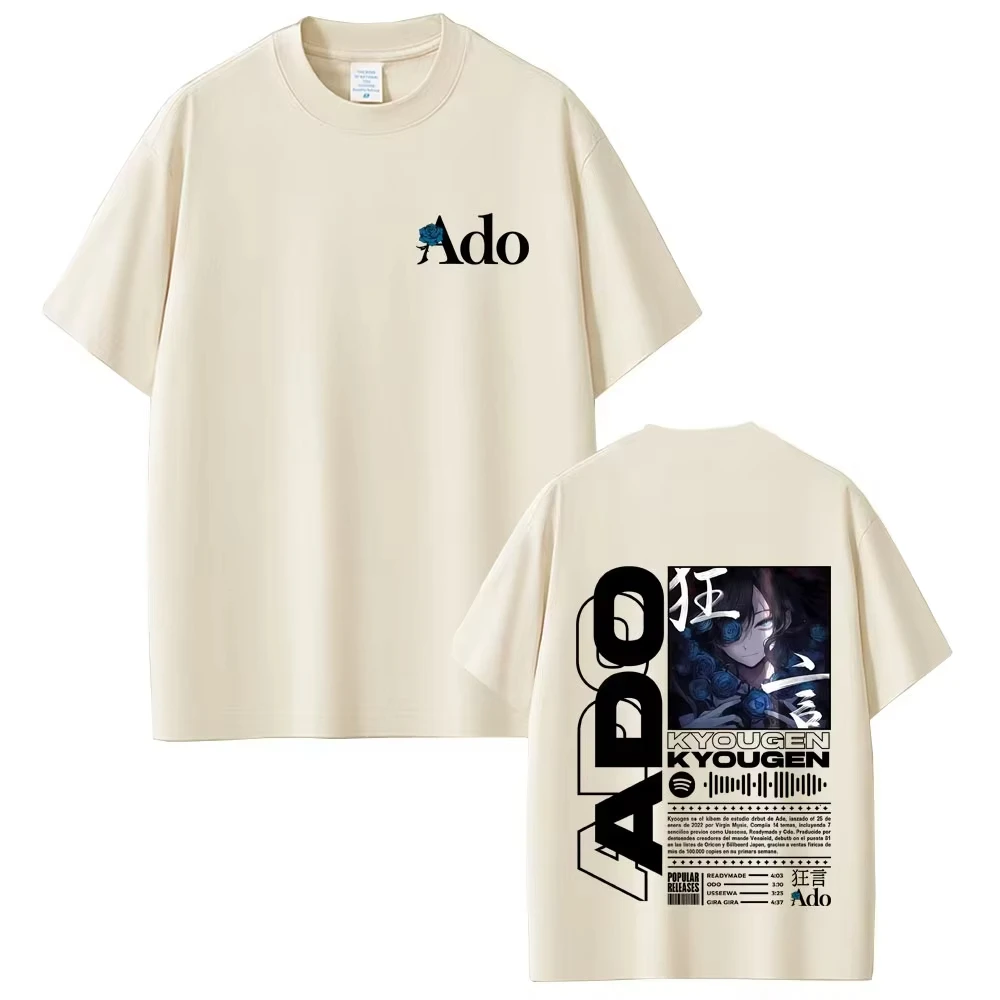 

Limited Ado World Tour 2025 Hibana T Shirts Men Women Fashion Pop Music T-shirts Male Casual Cotton Vintage Tshirt Streetwears