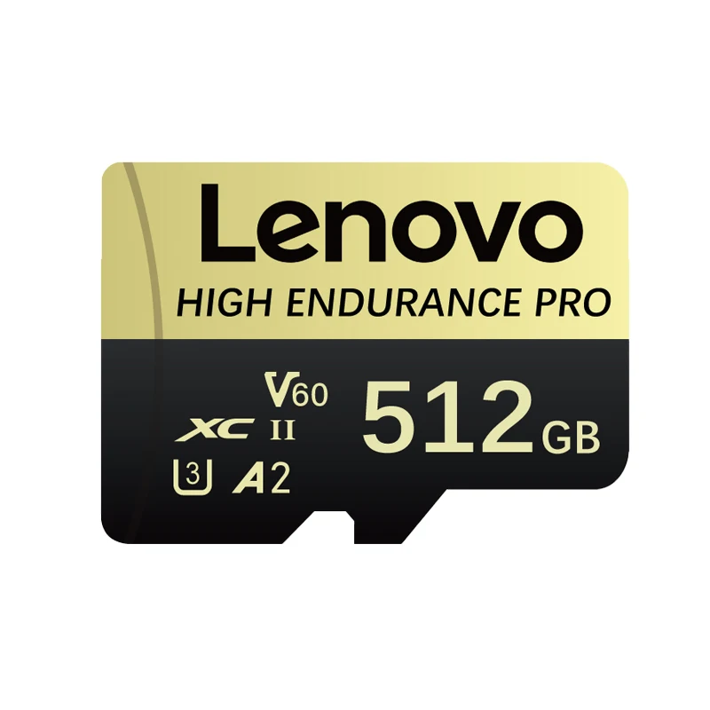 Lenovo 1TB Micro SD-kaart, hoge snelheid, 128GB, ondersteunt 4K, V60, TF-flashkaart, SD-kaart voor telefoon, GoPro-actiecamera.