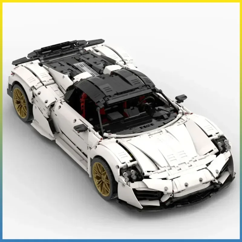 

НОВЫЙ MOC-172169 918 Spyder масштаб 1:8, технологические строительные блоки, гиперкар, супер гоночный автомобиль, сборка, игрушки, модель, подарки на день рождения для мальчиков