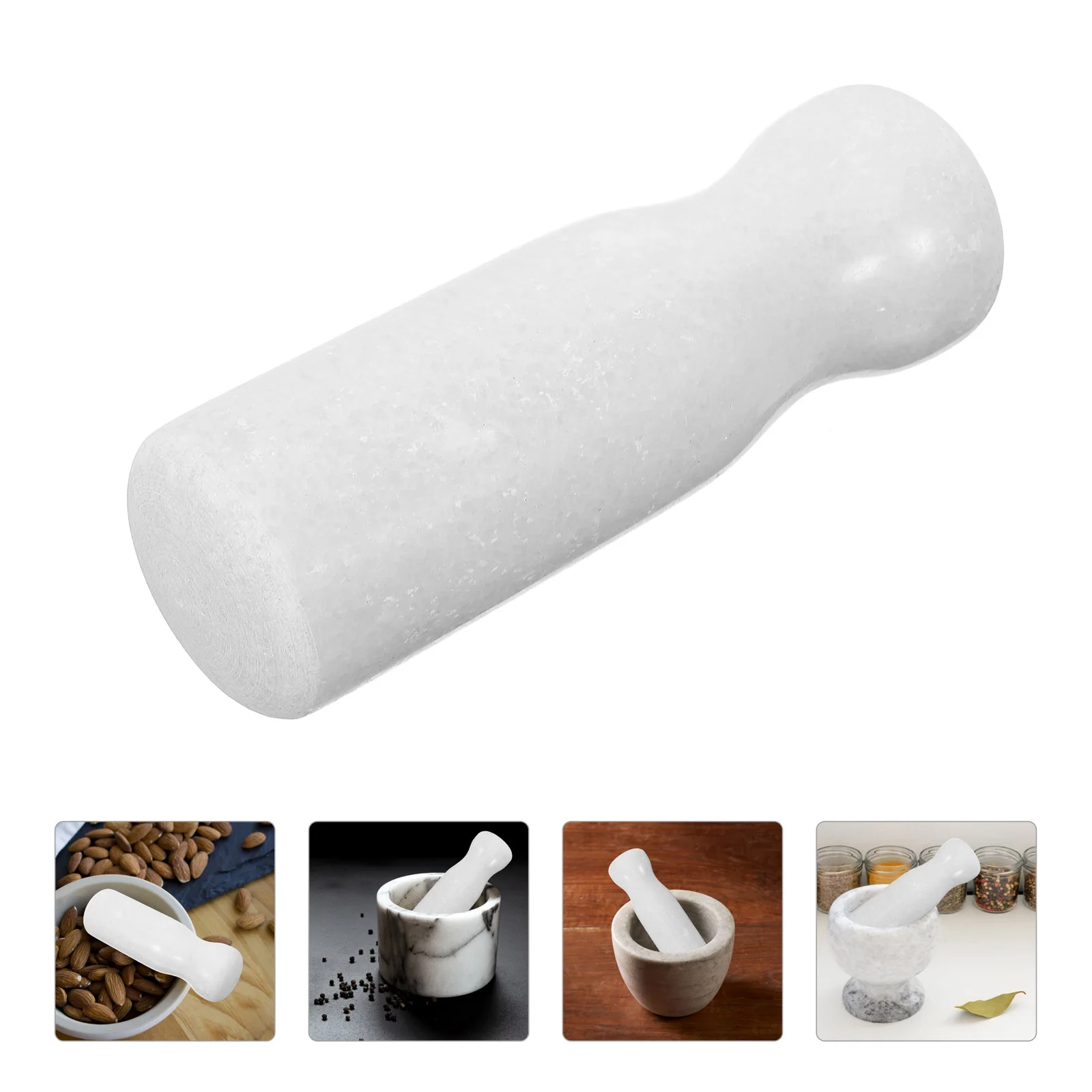 Stone Pestle Kitchen Garlic Grinding Tool Multi-Use Spice Rod Manual Masher Stick For Chinese Medicines Food Herbs Kitchen