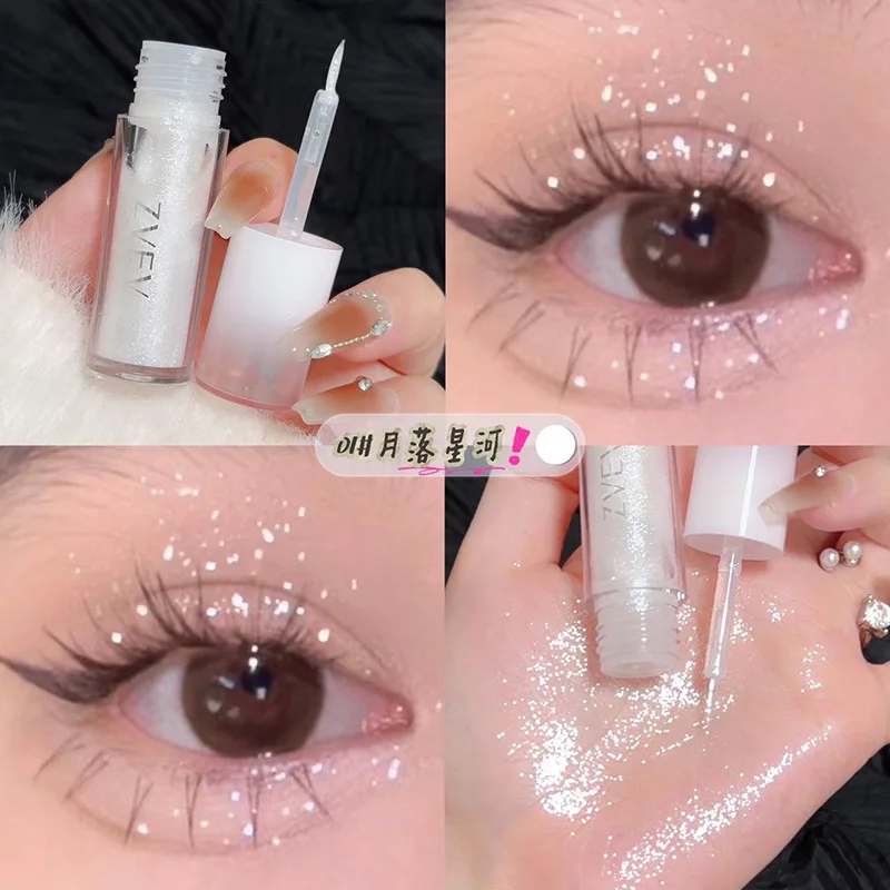 A Drop of Tear Burst Liquid Eyeshadow Glitter Shimmery Pearl Eyeshadow Liquid Glitter Highlight Brightening eye makeup