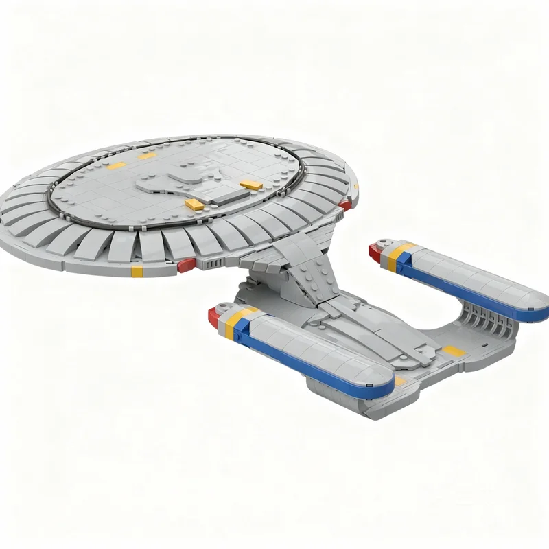 1872pcs MOC Space Star Trek Galaxy Class USS Enterprise D Model Building Blocks Architecture Christmas Gifts Toy Idea Education - view 3