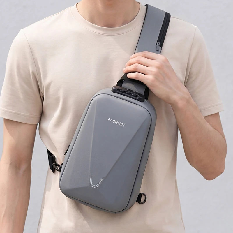 Anti-theft Combination Lock Chest Packs Travel Storage Crossbody Bag Fashion Business Chest Bags Solid Color Shoulder Bags Purse