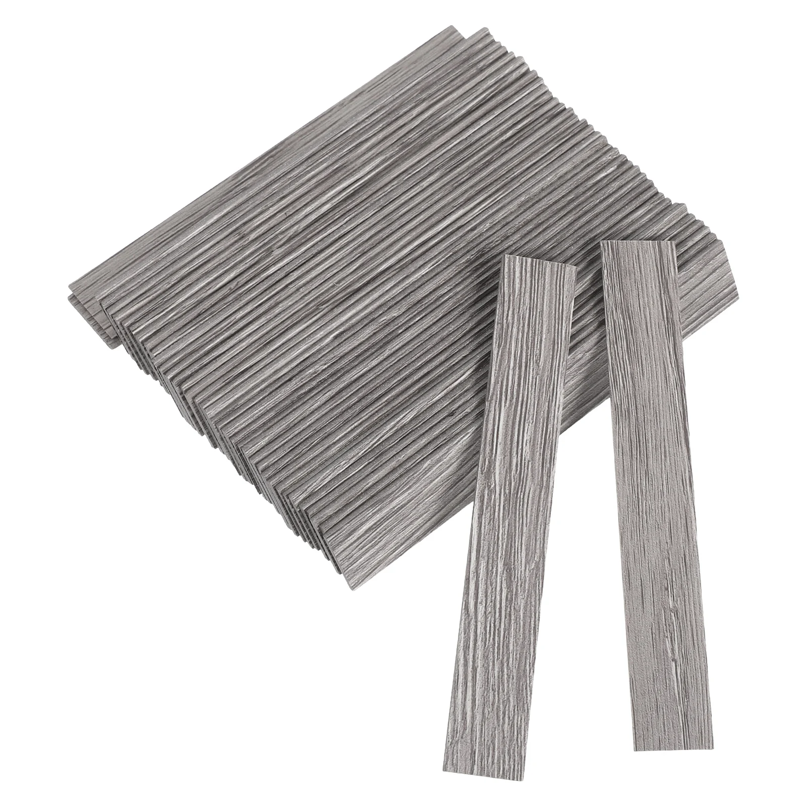 

40 Pcs Flooring House Collage Dollhouse Wood Grain Boards Miniature Things Grey Accessories