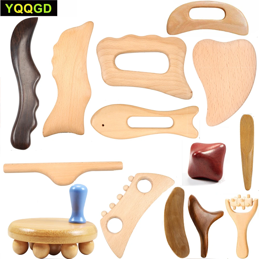 New Fragrant Wood Body Massage Tool Foot Reflexology Acupuncture Massager Roller Therapy Meridians Scrap Lymphatic Health Care