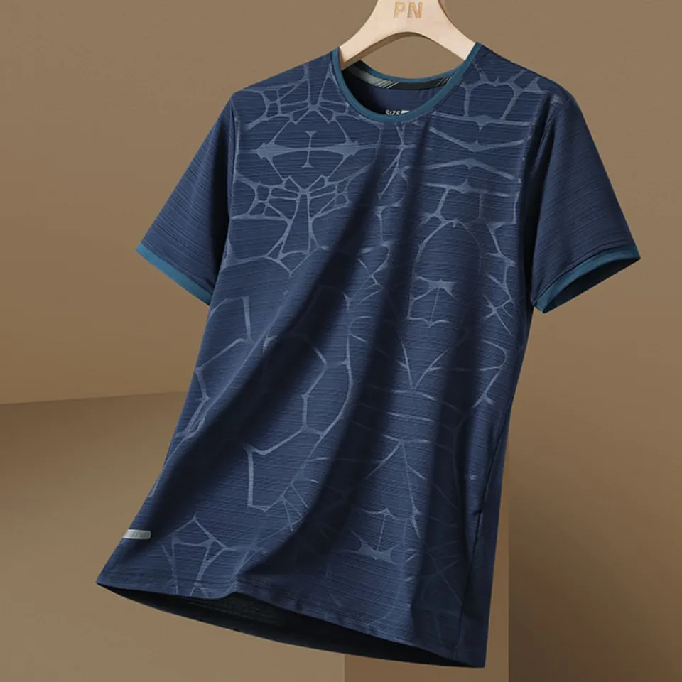 Men's Quick Dry Sport Running T-shirt Summer Fashion Simple Style Short Sleeves OverSize Tee Unisex Round Neck Special Offer Top image 4