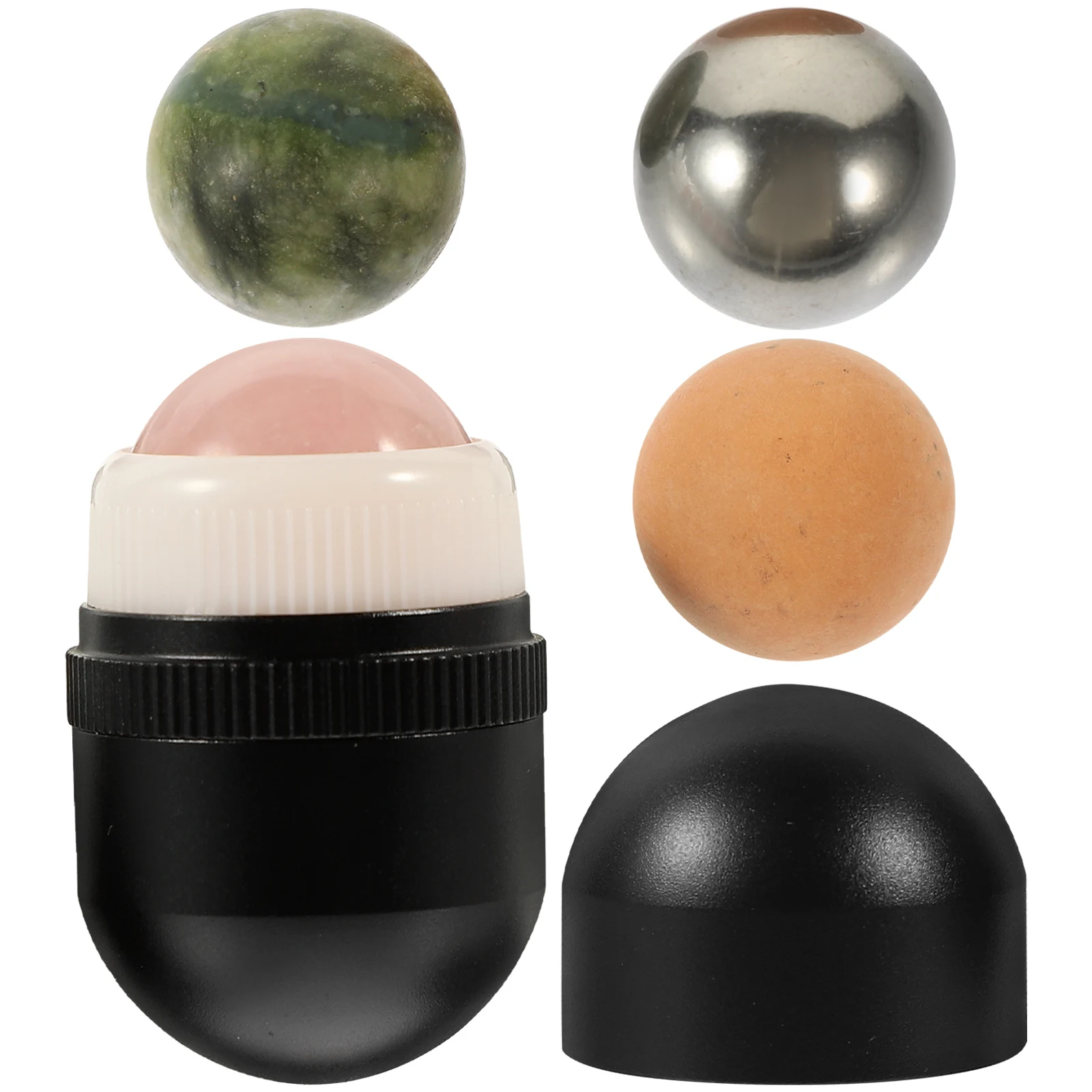 

1 Set Facial Massage Roller Jade Ball Skincare Tool Eye Neck Relaxation Cooling For Daily Use Face Body Skincare