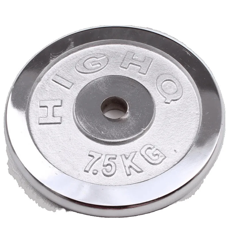 

Wholesale custom electroplated barbell board weightlifting fitness equipment calibrated weight barbell iron plate with handle