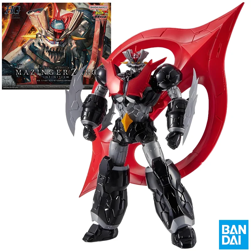 Bandai original mazinger z anime figura modelo hg 1/144 mazinger zero infinitivismo anime figura de ação brinquedos presentes para crianças