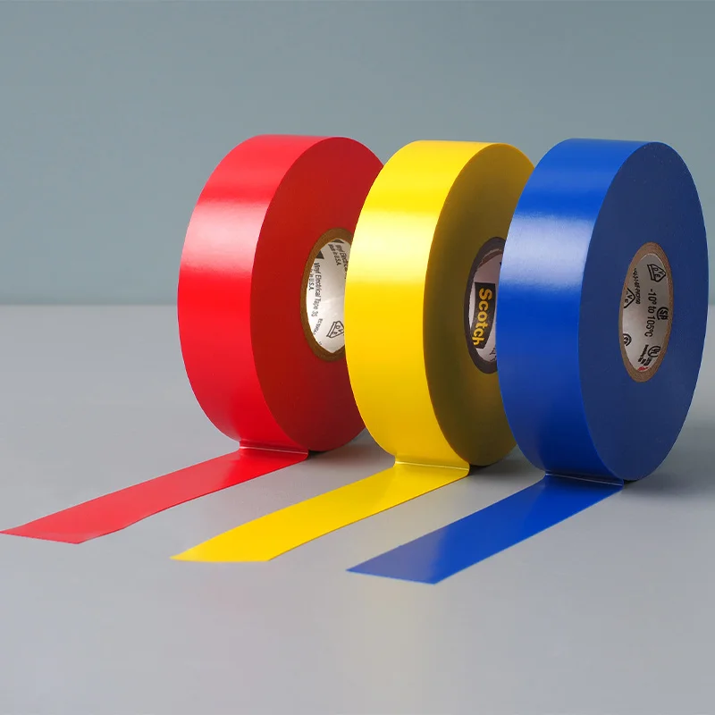 3M 35 Electrical Tape Professional-Grade PVC Electrical Insulation High Temp Flame-Retardant Quality Phase Color Tape