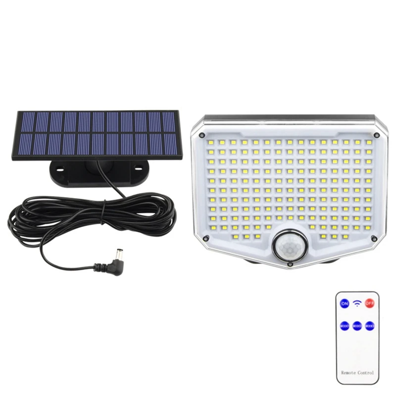 TKOH-الضوء الشمسي في الهواء الطلق السوبر مشرق محس حركة الطاقة الشمسية قوة قوية LED حديقة الجدار مصباح IP44 3 وضع العمل