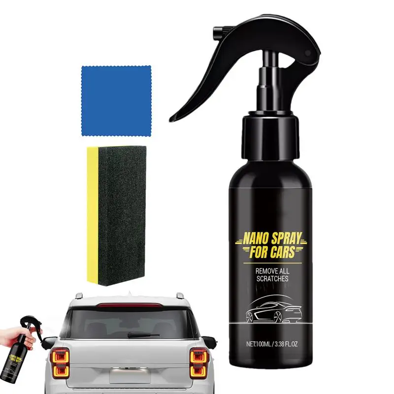

Nano Car Polishing Wax Spray 3-in-1 High Protection Fast Car Coating Agent 100ML Nano Repair Spray Waterless Wash Paint