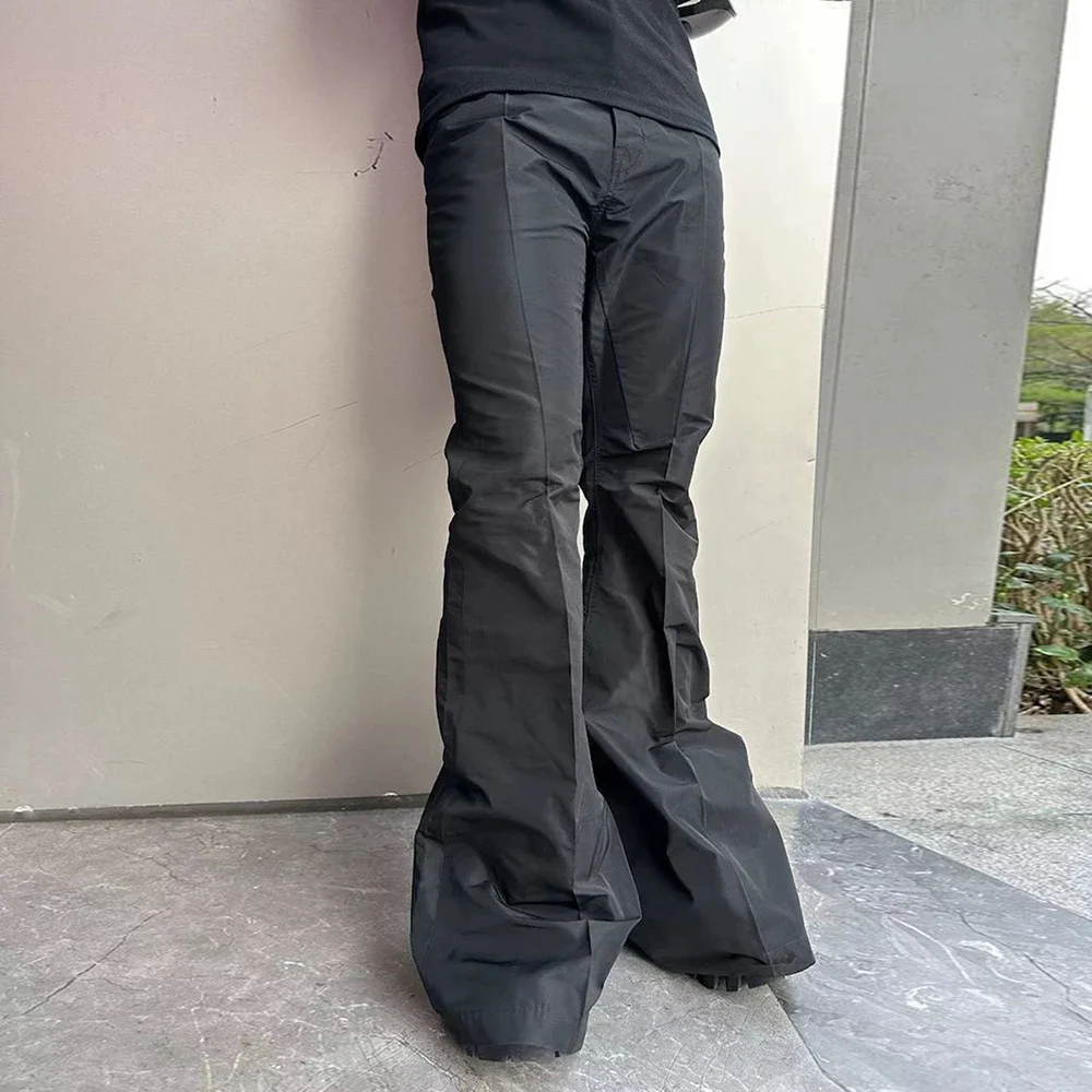 

High Street Black Color Boot Cut Mens and Women Wide Leg Baggy Casual Flare Pants Oversized Ropa Hombre Loose Black Trousers