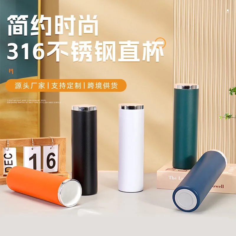 

500ml Business Thermal Water Bottle With Tea Compartment,Double-layer Stainless Steel Vacuum Drinkware,Tea-infused Thermos Cup