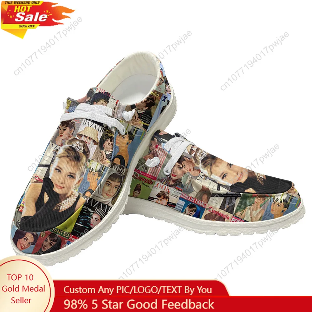 

Audrey Hepburn actress Flat Shoes Mens Womens Casual Shoes Breathable Outdoor Lightweight Footwear Hiking Custom Shoes