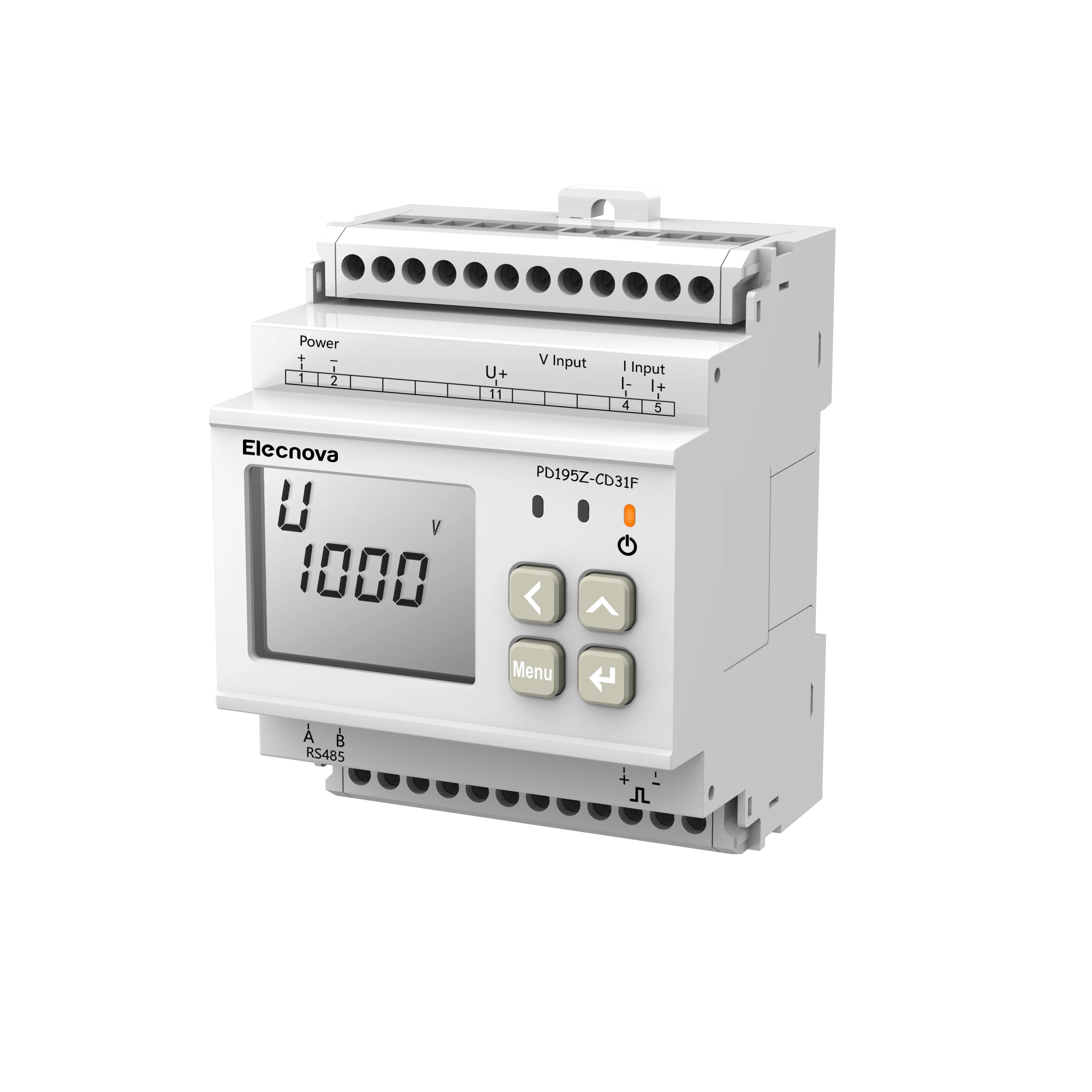 DC1000V high accuracy measuring 75mV shunt sensor multi function din rail kwh energy meter