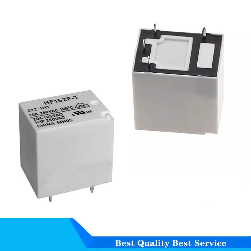 

10pcs/lot NEW Relay HF152F-012-1HT HF152F-T-024-1ht HF152F 012 1ht 16A /20A 5V 12VDC 24V A set of normally open 4PIN 250VAC