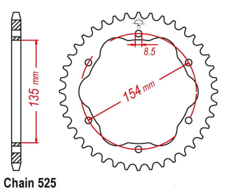 525 38T 39T 41T 43T Rear Sprocket For Ducati 1098 1099 Streetfighter 1198 Corse SE 1199 Panigale Tricolore 1299