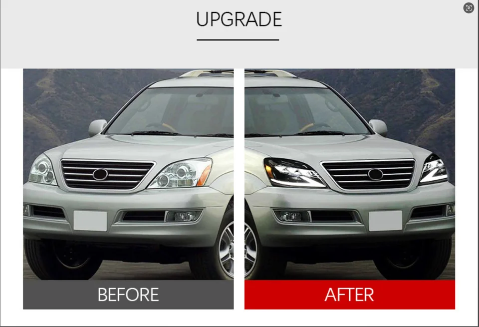 LED ヘッドライトレクサス GX470 2003-2009 スタートアップ