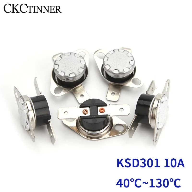 1pcs  16A 250V 40-130 degree KSD302 Normally  closed Temperature Switch Thermostat