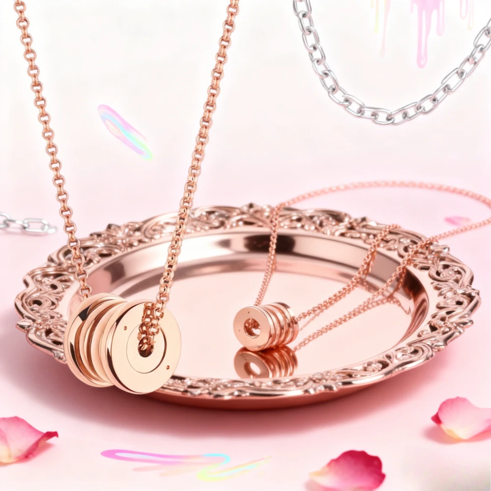 

Fashion Jewelry High Quality Fashion Classic B.Zero1 Series Pave Diamond Round Mini Necklace for Women Jewelry Gift Necklace