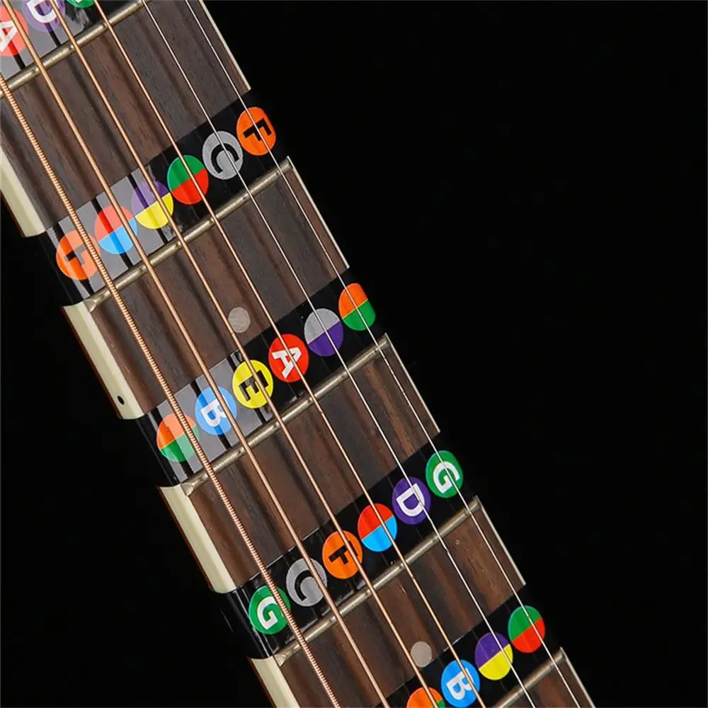 Beginner Musical Scale Frets Note Decal Guitar Scales Stickers Guitar Note Sticker Guitar Chord Stickers Fretboard Sticker