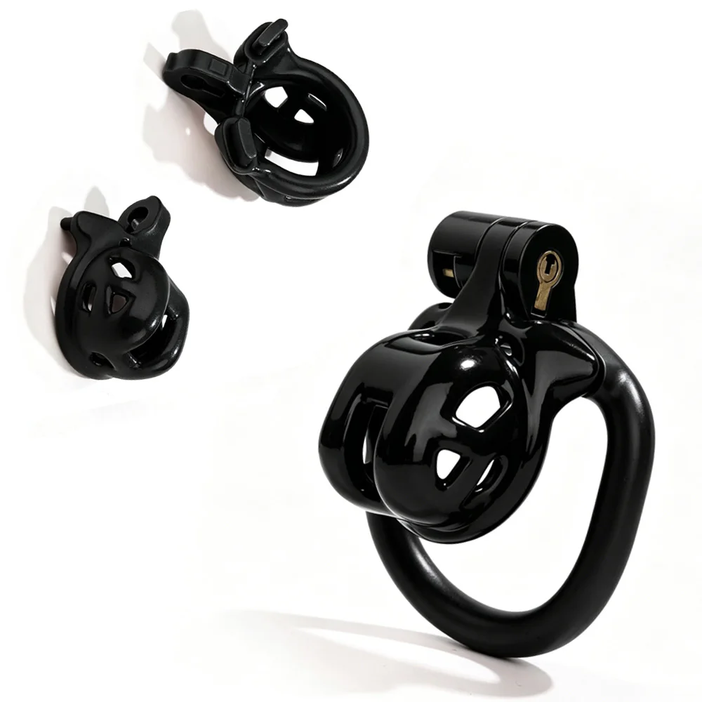 NEW Chastity Cage Dull Polish Cock Cage Penis Erotic Lock Sex Toy for Couple Men 4 Sex Ring Penis Bondage Cuckold Super Small view 2