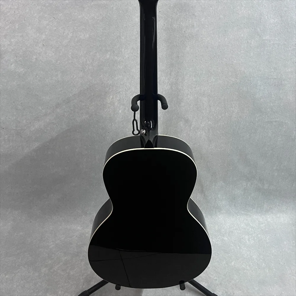 6 Strings Black Acoustic Guitar Rosewood Fingerboard with Mahogany Back/side 6 Strings 20 Frets