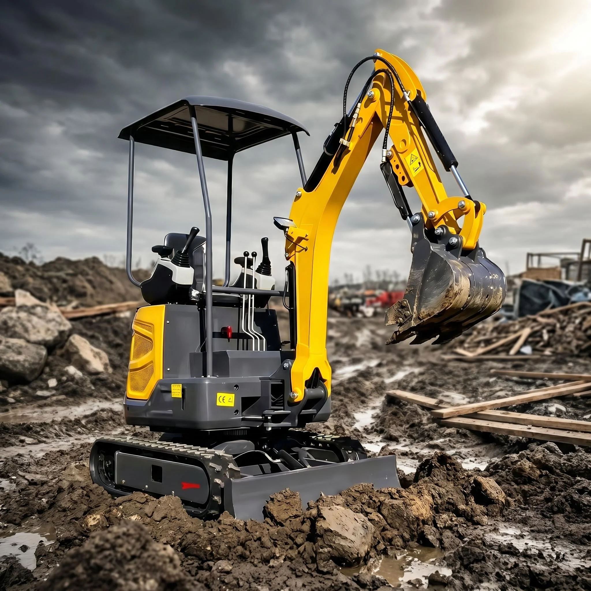 

Mini Excavator 1.7 Ton EPA Euro 5 Kubota Engine Crawler Digger Farm Home Chinese Mini Digger Excavator Machine Customized