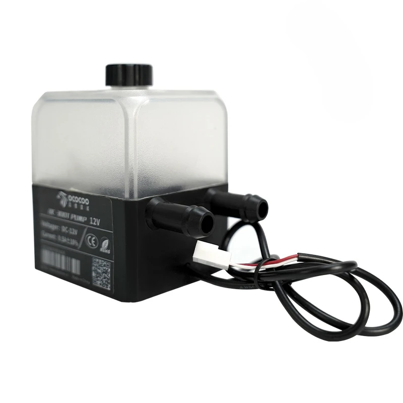 ococoo water cooling pump OC-300T mini pump with water tank DC 12V 300L/H quiet pump for liquid cooling