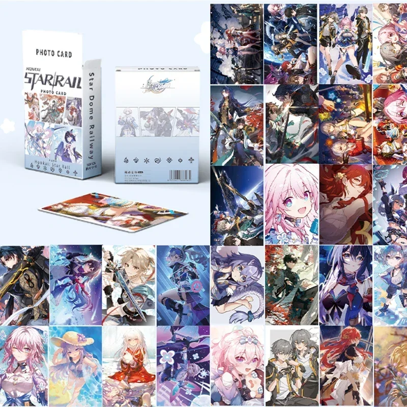 2025 Game Laser Cards Dan Heng March 7th Bronya Seele Asta Herta Akane Double Sided Printing Cards Kids Toys
