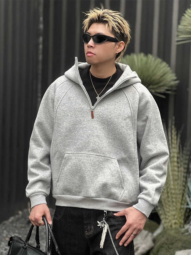 

Мужская осенняя толстовка American Sle Heavyweight Hardwearing Hoodie с деконструированным дизайном, свободного кроя, с широким капюшоном
