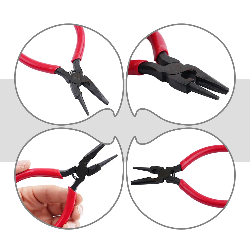 Must Have Wire Bending Tool, Round Concave Pliers, Perfect for DIY Handmade Jewelry, Winding, Rolling Red, Silver