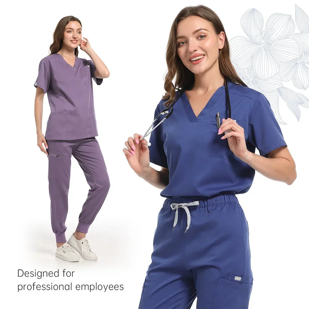 Wholesale Operating Room Medical Uniform Scrubs Hospital Working  Set  Supplies Nurse Dental Surgery Suit Workwear nurse blouse