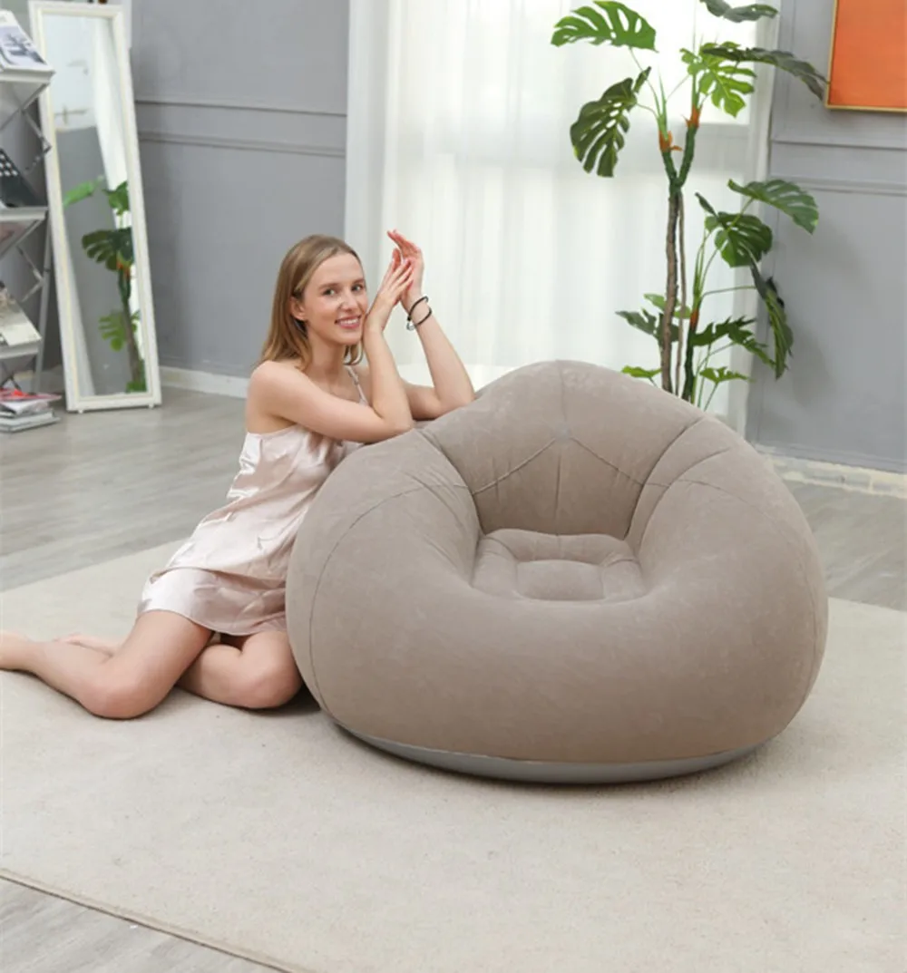 

Inflatable outdoor Flocking Sofa Chair Indoor single chair is suitable for students and adults colorful chair