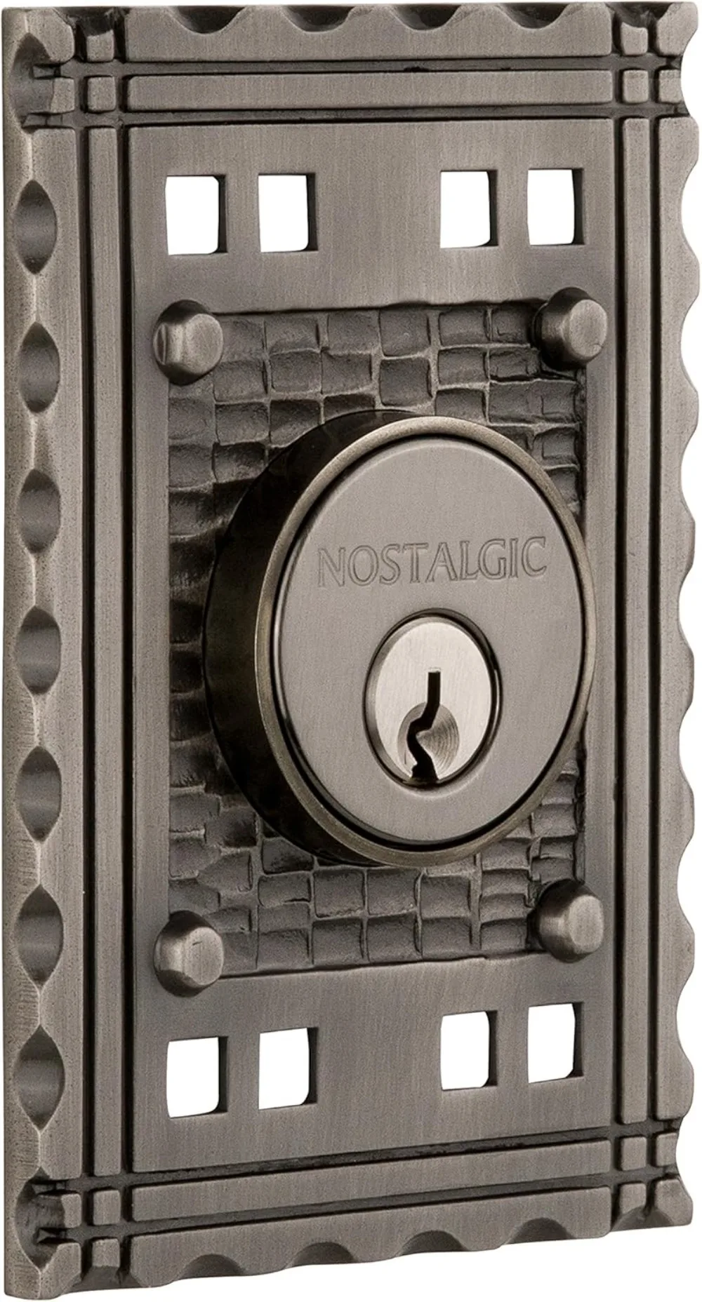 

Двухцилиндровый замок из античной латуни, замок с ключом из твердой латуни, задняя часть 2-3/8 дюйма, простая установка, гарантия 5 лет