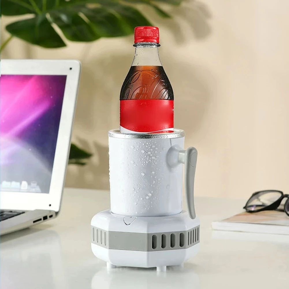 Summer Mini Quick Electric Ice Maker Cooling Cup Portable Office Cooler Cup Drink Holder for Milk Coffee Electric Beer Mug 420ML