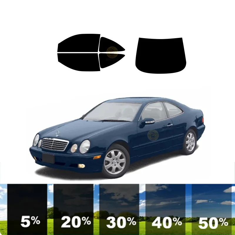 precut Removable Window Tint Film For Car 100% UVR Heat Insulation Carbon ﻿For MERCEDES-BENZ CLK-CLASS 2 DR COUPE 1998-2002