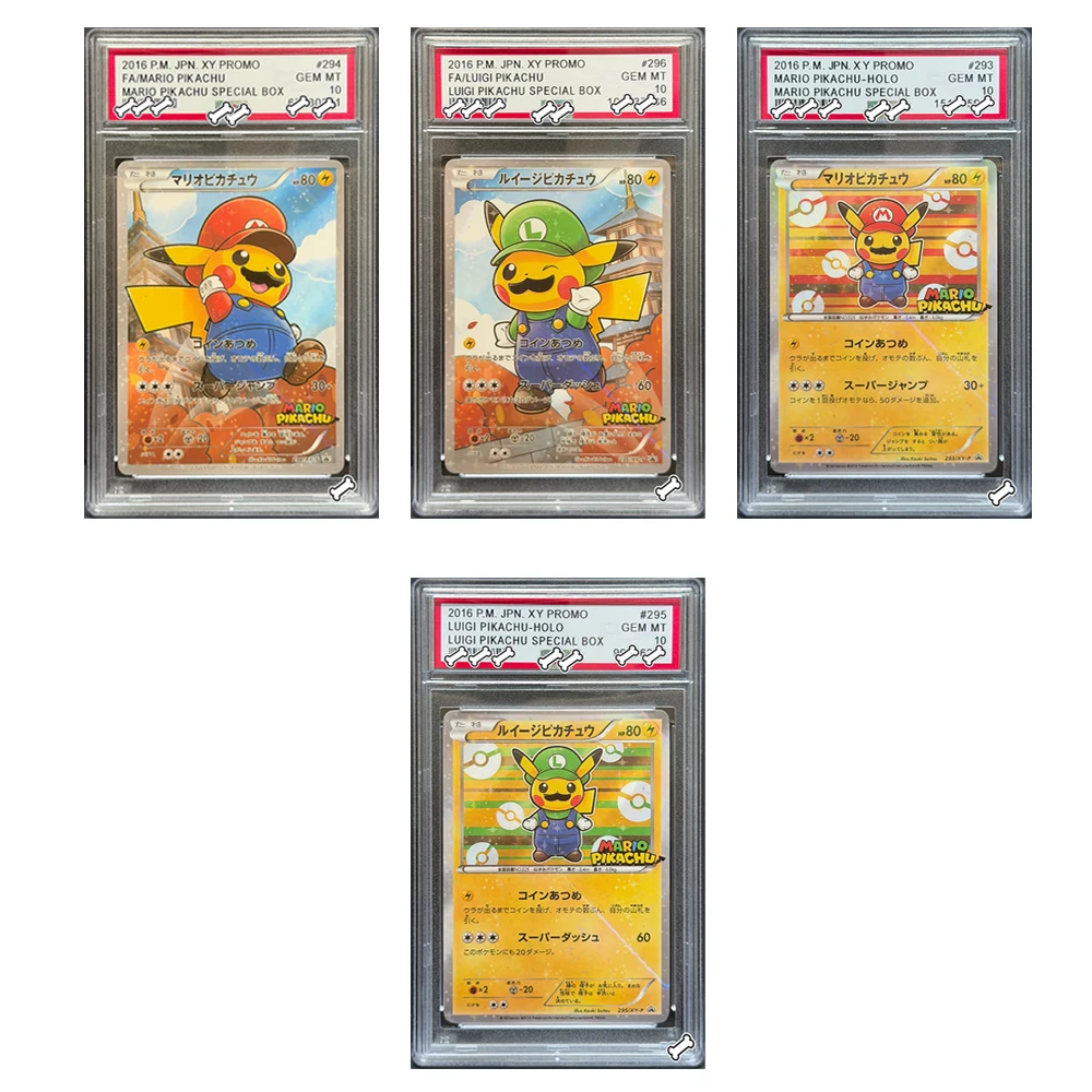 Pikachu Poncho Mario Luigi SV8P Grijze Vilt Hoed Van Gogh Custom Card Set - Pokémon TCG Collectie Cadeauhoesje Klaar voor Presentatie