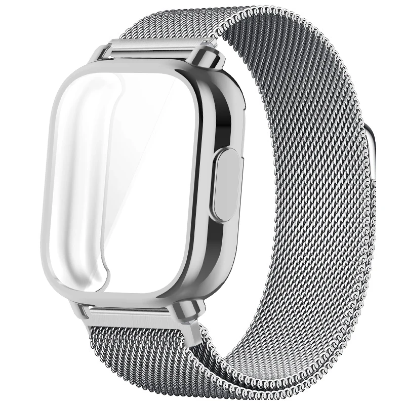TPU-Gehäuse + Metallarmband für Redmi Watch 5, aktiver Vollbildschutz, weiche Schale für Redmi Watch 5 Lite, Milanaise-Magnetband