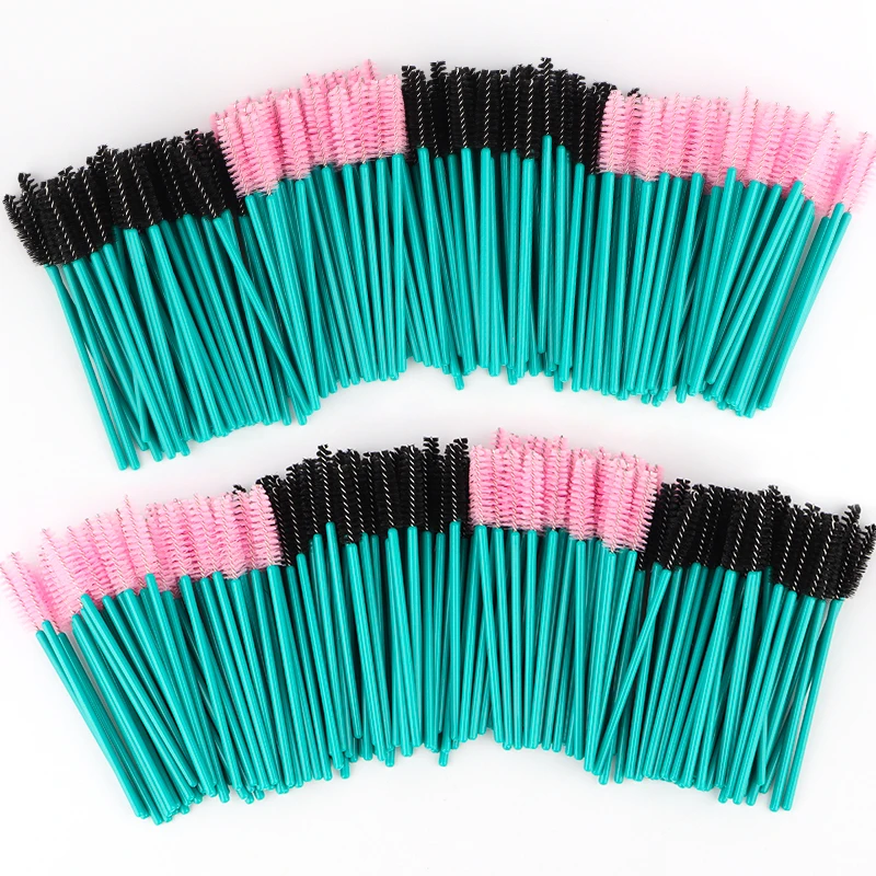 50/100/200pcs Green Rod Mascara Wands Applicator Disposable Eyelash Brush For Eyelash Extension Makeup Brushes 	brosse cils