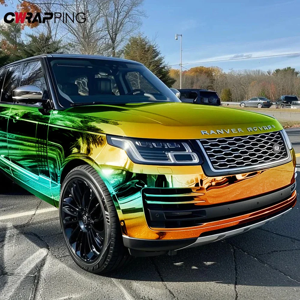 Holographic Film Car Decorating Glod Accessories Auto Iridescent Motorcycle Adhesive Vinyl Paper for Car Rainbow Vinyl Wrap Foil view 6