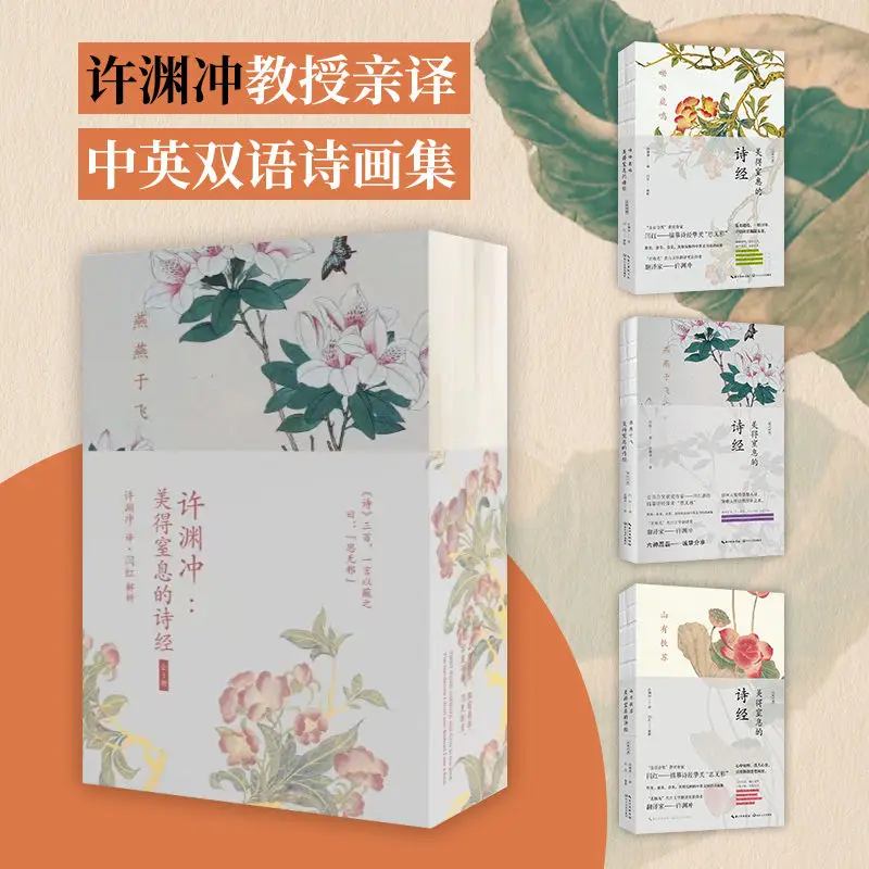 

Book of Poetry Chinese and English Bilingual 3 Books Xu Yuan Chong Breathtakingly Beautiful Book of Songs Chinese Classics