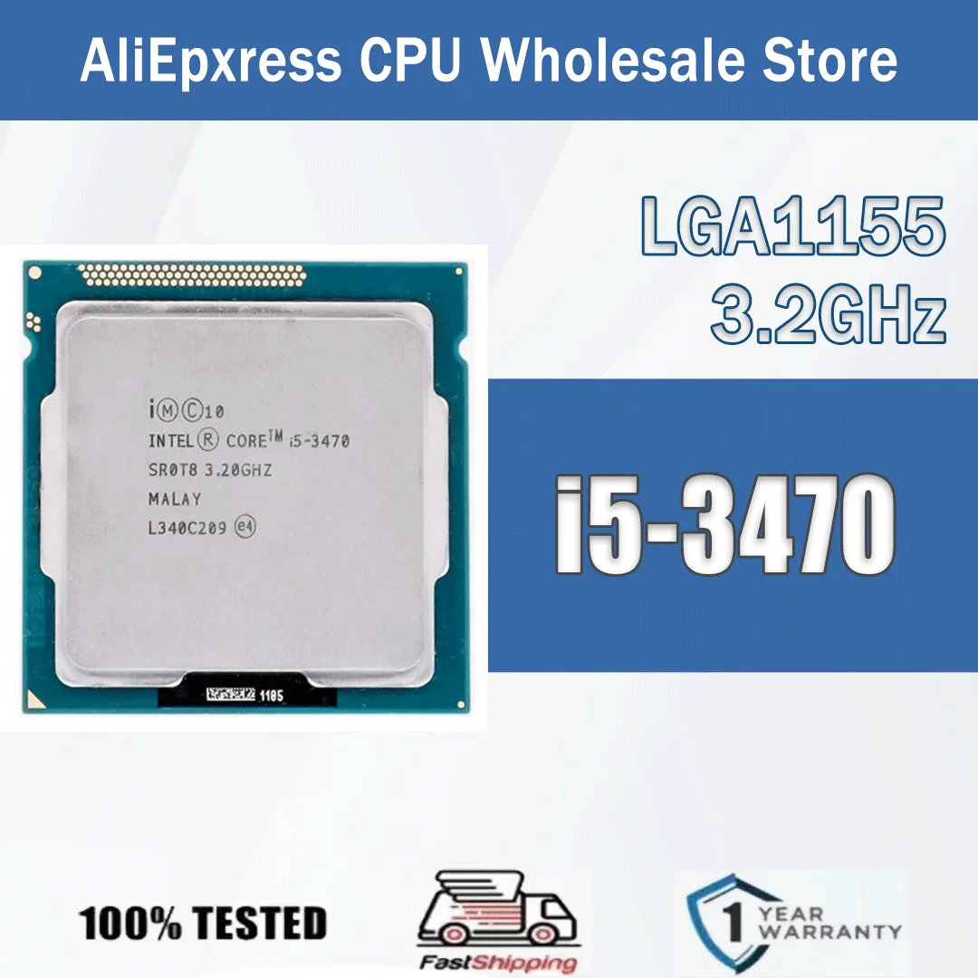 Intel Xeon i5-3470 3.2 جيجا هرتز SR0T7 SR0T8 رباعي النواة 6 متر 77 واط معالج وحدة المعالجة المركزية للكمبيوتر خادم i5 3470 حزمة LGA 1155
