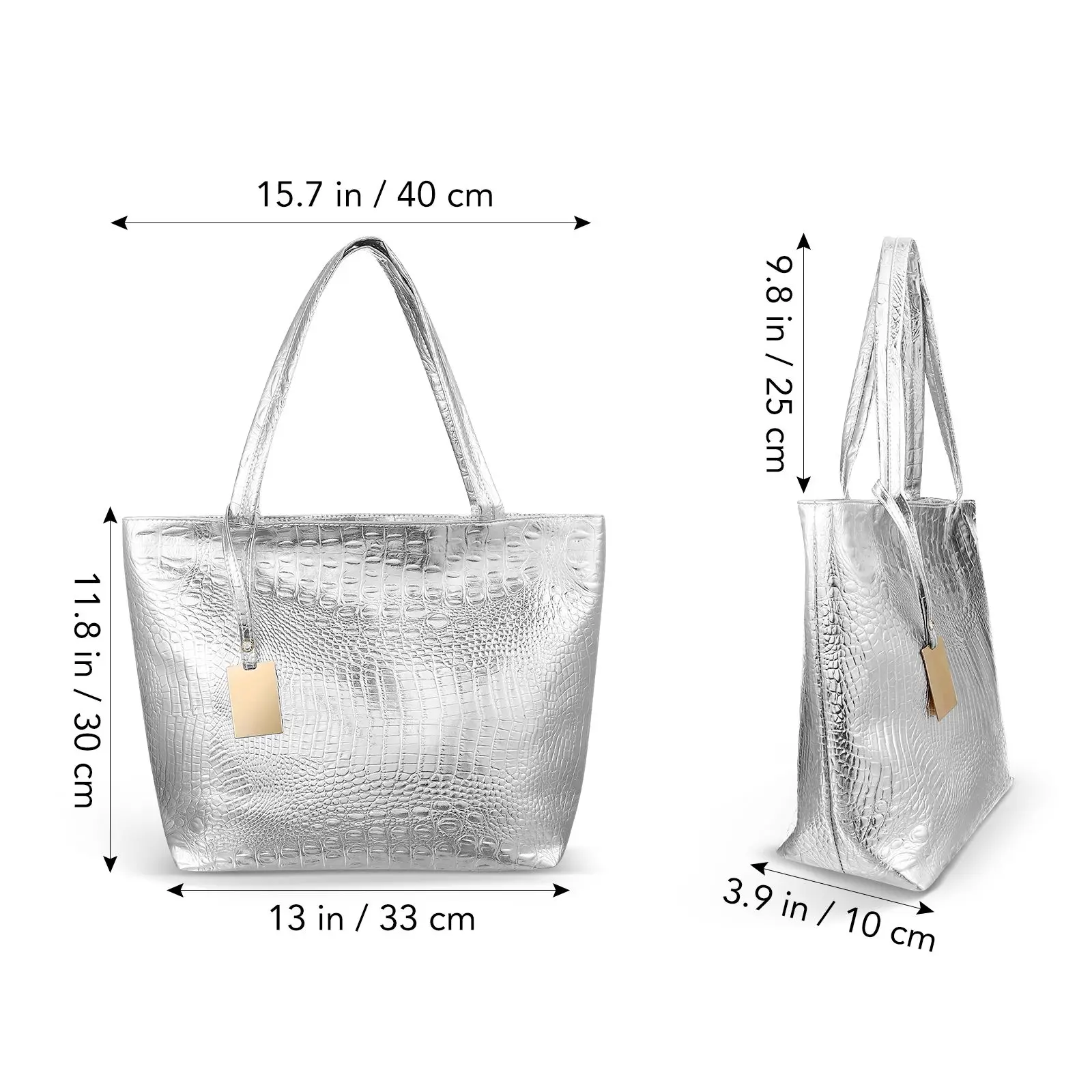 Crocodile Print Handbag Women fashion Top Handle Purse Leather bag Large Capacity Daily commuting Tote bag Women College Handbag