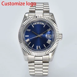 39mm 10bar waterproof 8285 movement Double Perpetual Calendar Watch 316L stainless steel sapphire glass custom logo