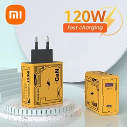 Xiaomi 120W GaN Charger Fast Charging PD QC3.0 USB C Charger Type C  EU/US/UK Adapter For iphone Samsung Huawei OPPO Realme