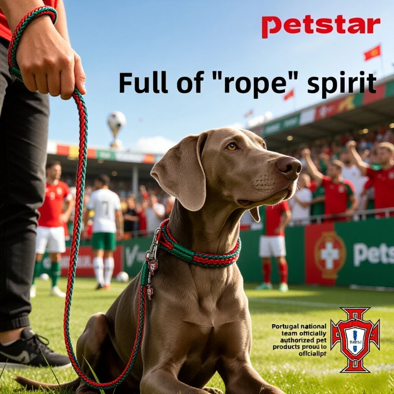 portugal-national-football-team-adjustable-dog-collar-breathable-nylon-puppy-neck-strap-for-outdoor-training-pets-supplies