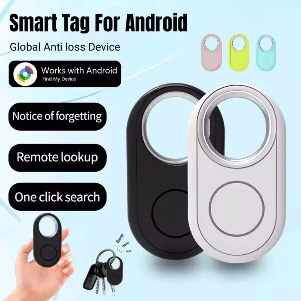 

Bluetooth Tracker for Android Smart Tag GPS Locator Tracking Air Tags Works With Google Find My Device Item Finder Bag Keys Pet